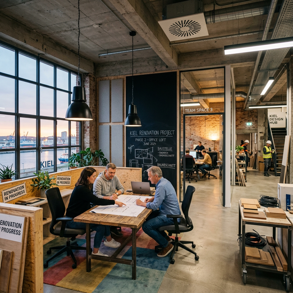 Bürosanierung Kiel: New Work Konzepte für produktive Arbeitswelten